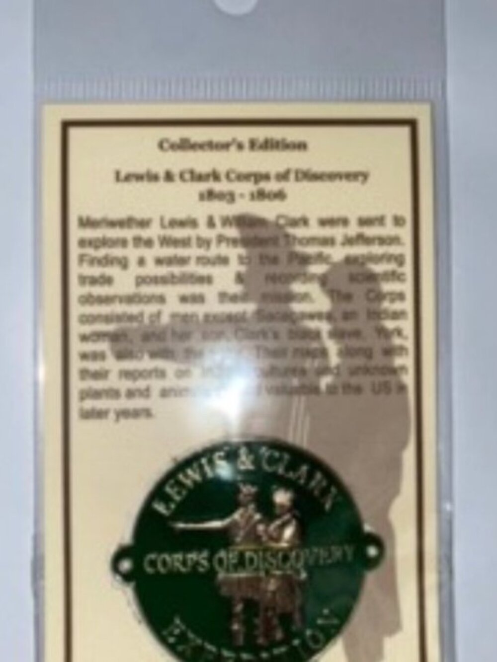 Lewis and Clark Expedition- Corps of Discovery - Hiking Stick Medallion
